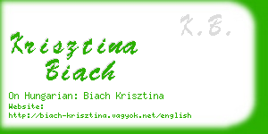 krisztina biach business card